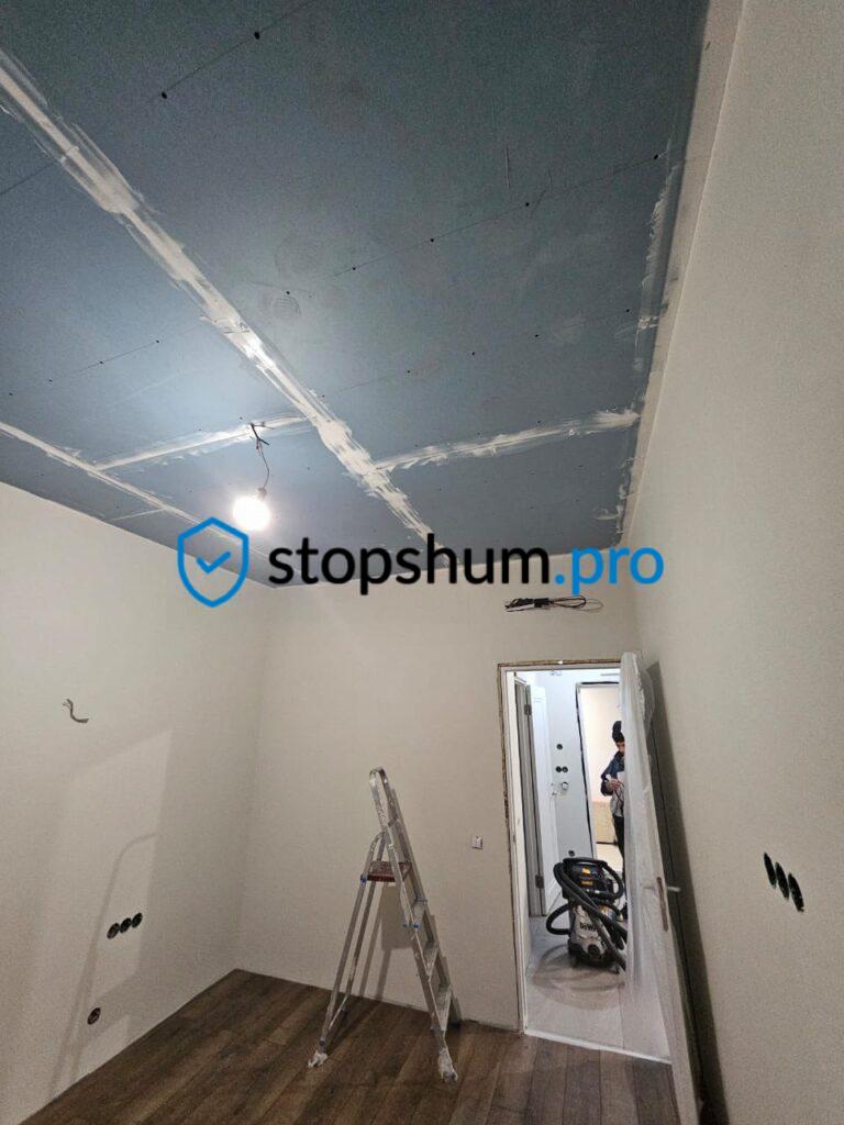 Звукоизоляция потолка квартиры в ЖК Level Лесной