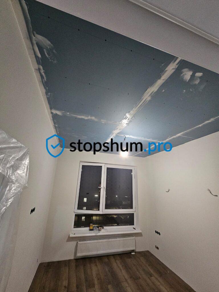 Звукоизоляция потолка квартиры в ЖК Level Лесной